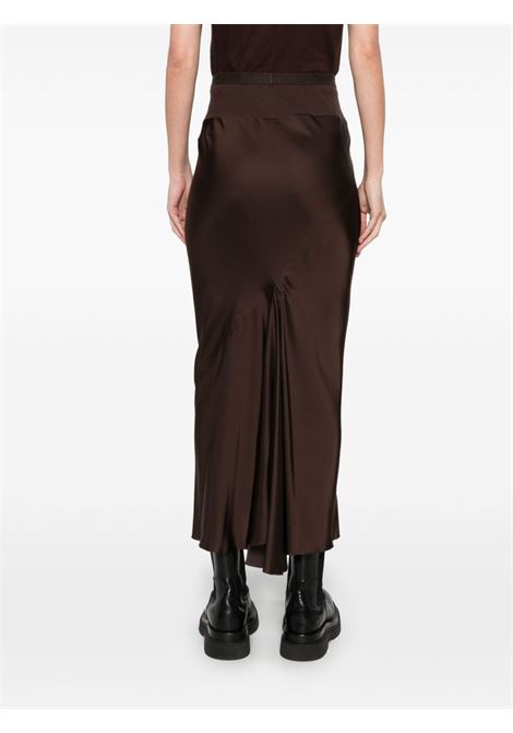 Coffee brown Calf Bias midi skirt Rick Owens - women RICK OWENS | RP01E7334SCH14